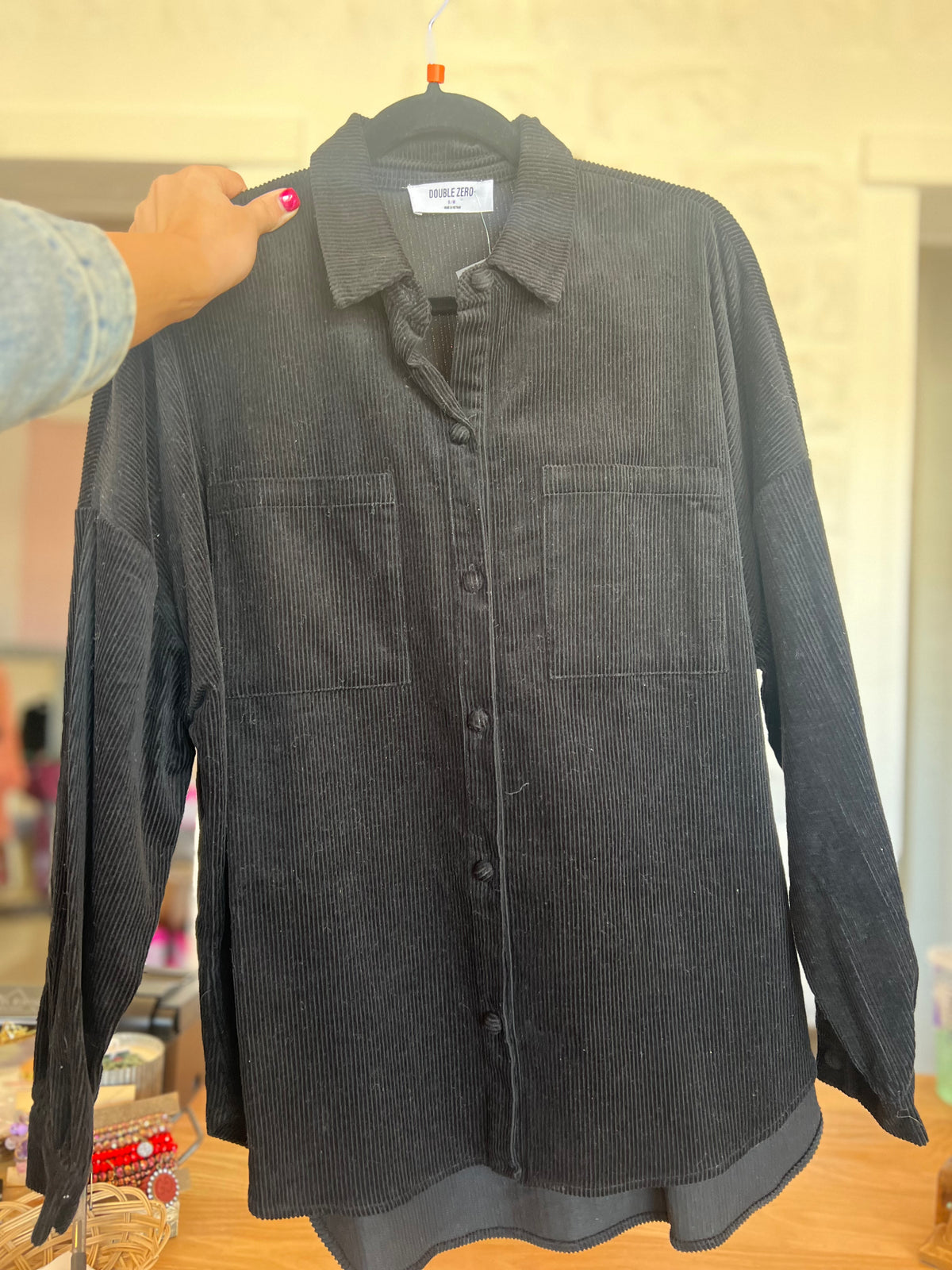 HYFVE Long-Sleeve Oversized Corduroy Shacket