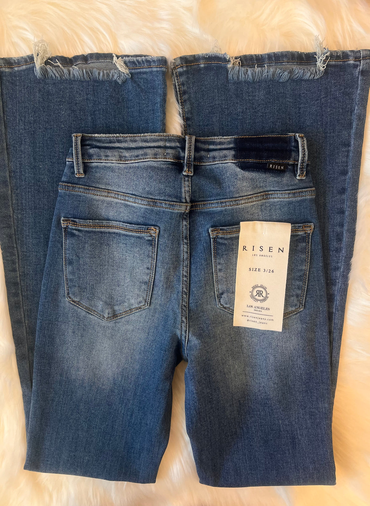 Risen TC High Rise Flare Step Hem Jeans