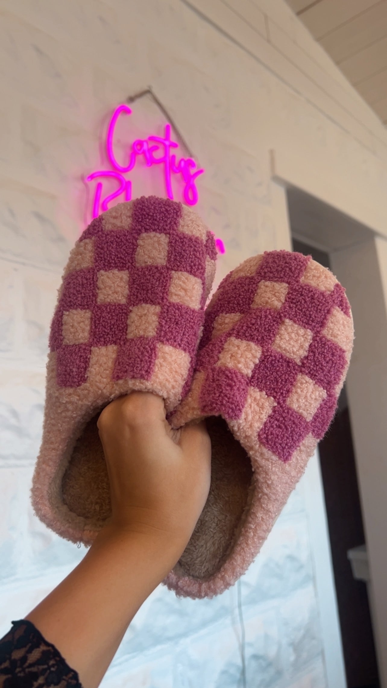 Checkered Slippers
