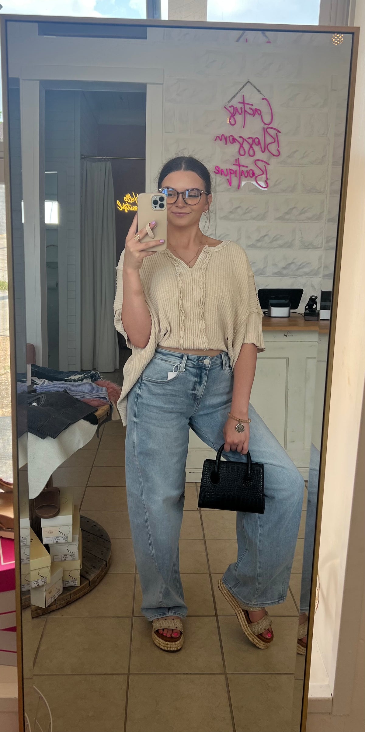 Light Wash Barrel Jeans