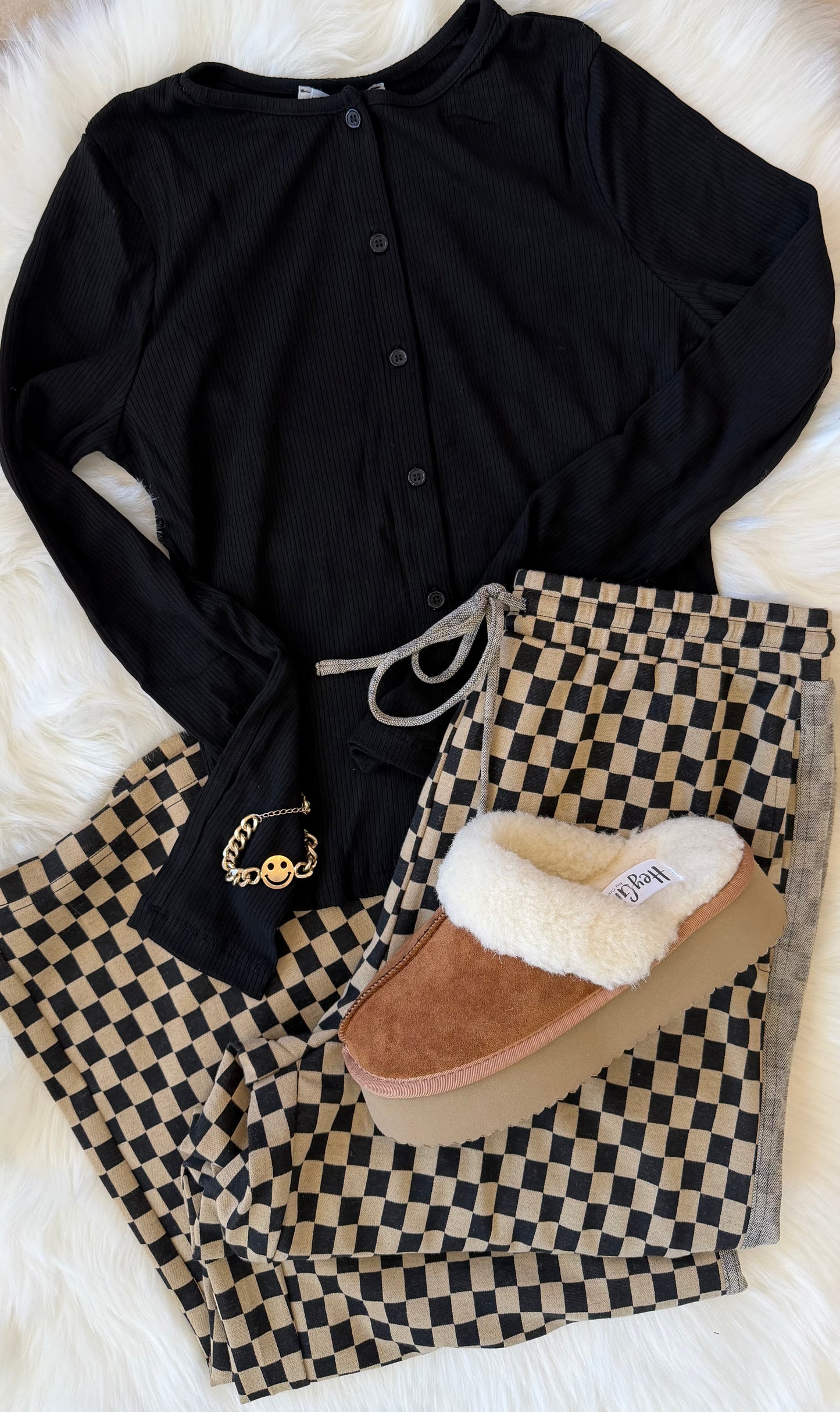 Button Front Ribbed Knit Top