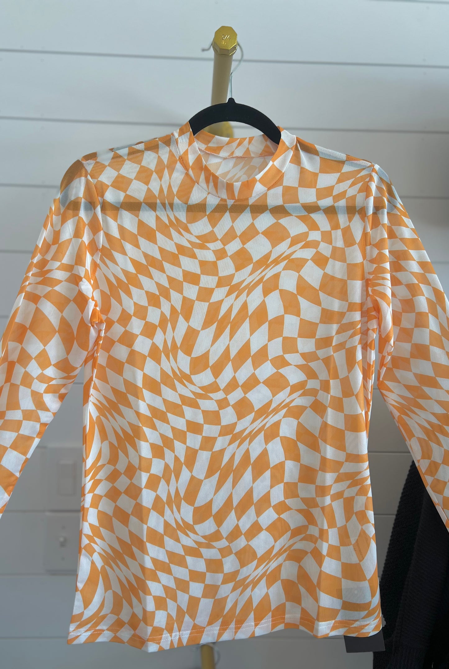 Turquoise Haven Retro Gold Mesh Longsleeve