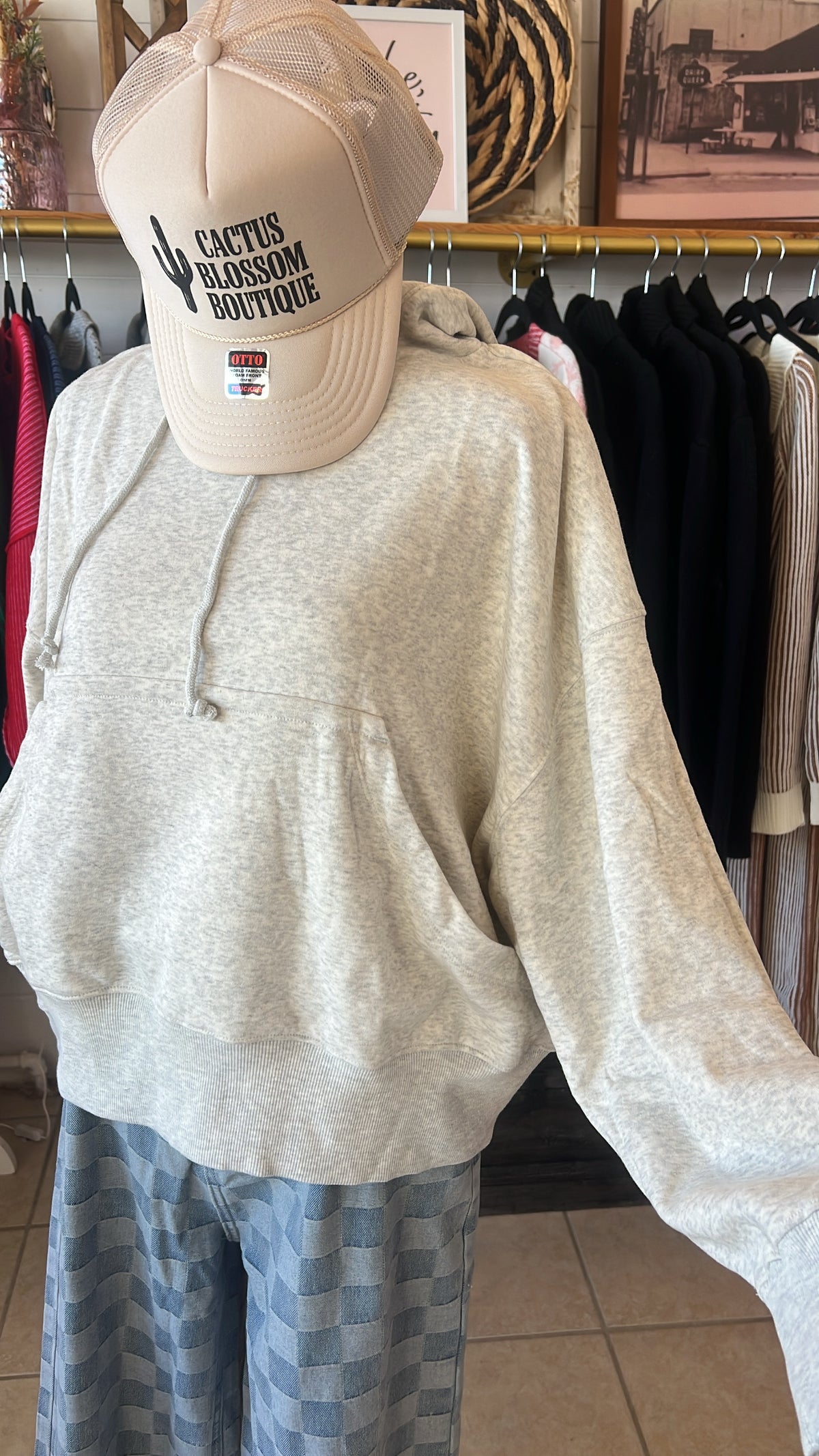 Oversized Fleece Kangaroo Pocket Hoodie
