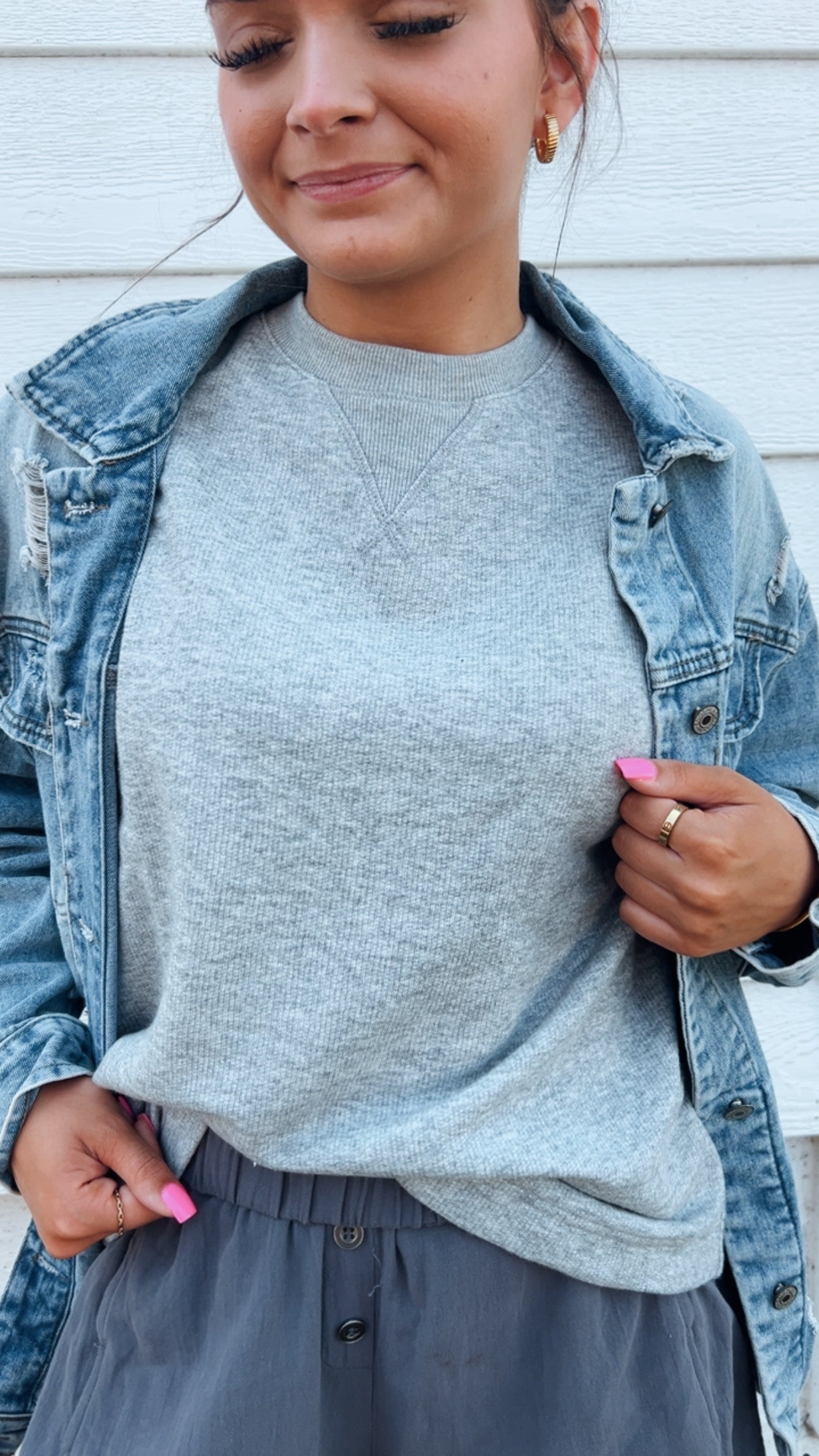 Crew Neck French Terry Short Sleeve