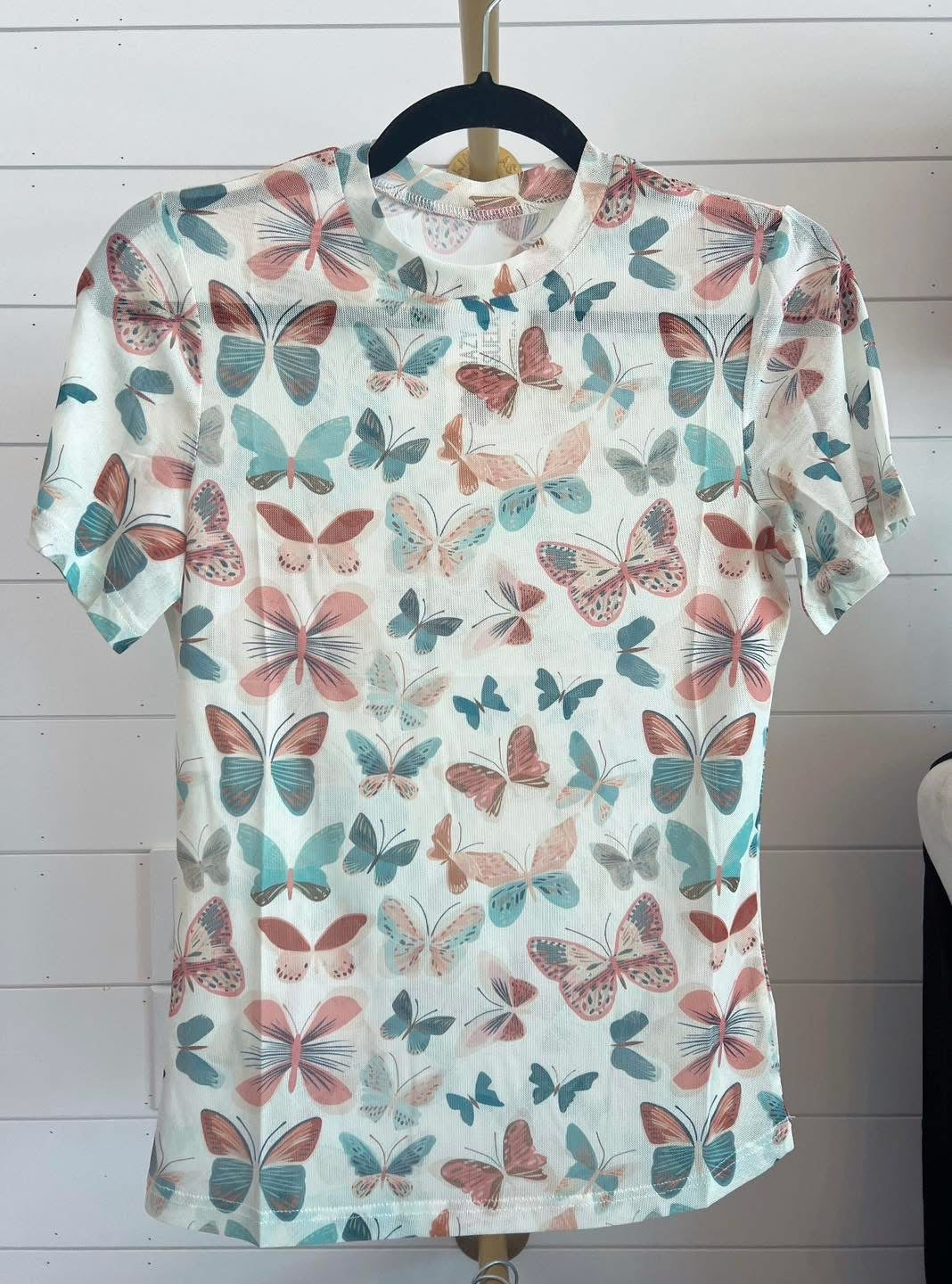Butterfly SS Mesh Top