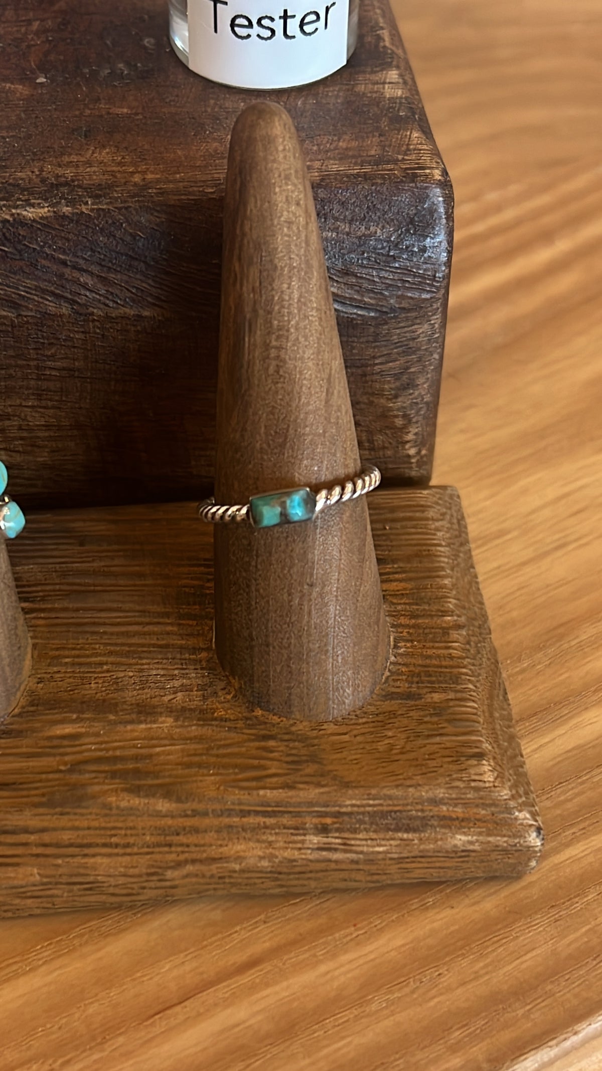 Sterling Silver Turquoise Rope Ring