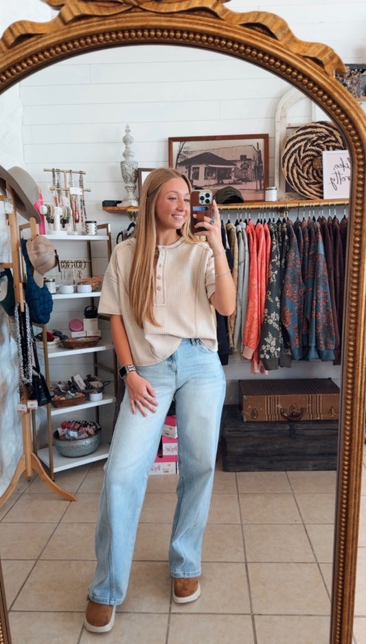 Light Wash Barrel Jeans