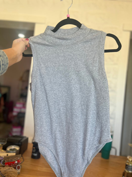 Kori Ribbed Mock Neck Sleeveless Body Suit