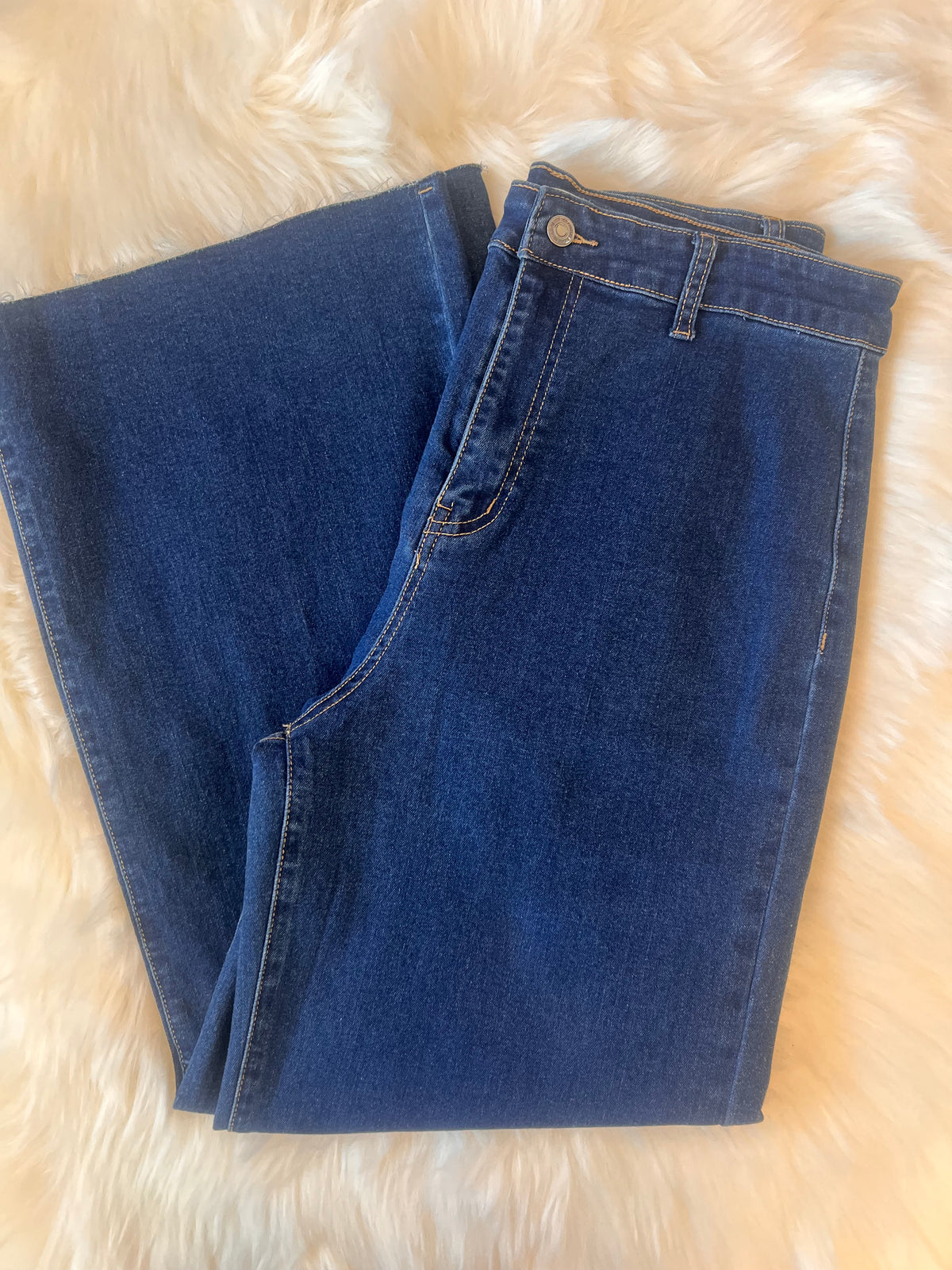 Anniewear Stretch Wide Leg Denim Jean