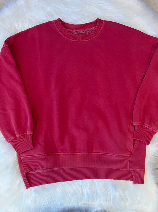 Hi/Low Hem Fleece Pullover