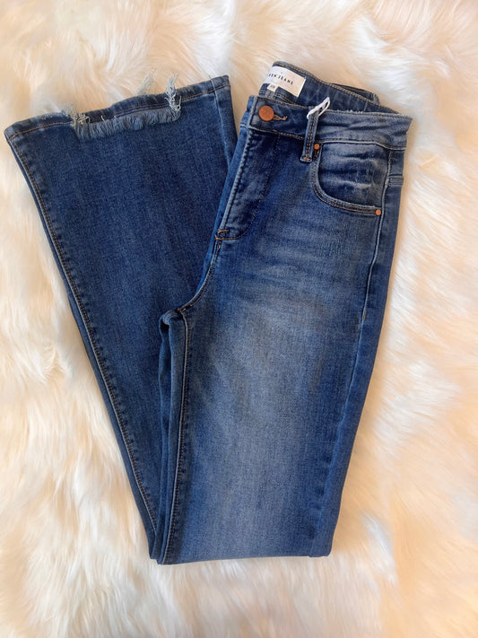 Risen TC High Rise Flare Step Hem Jeans