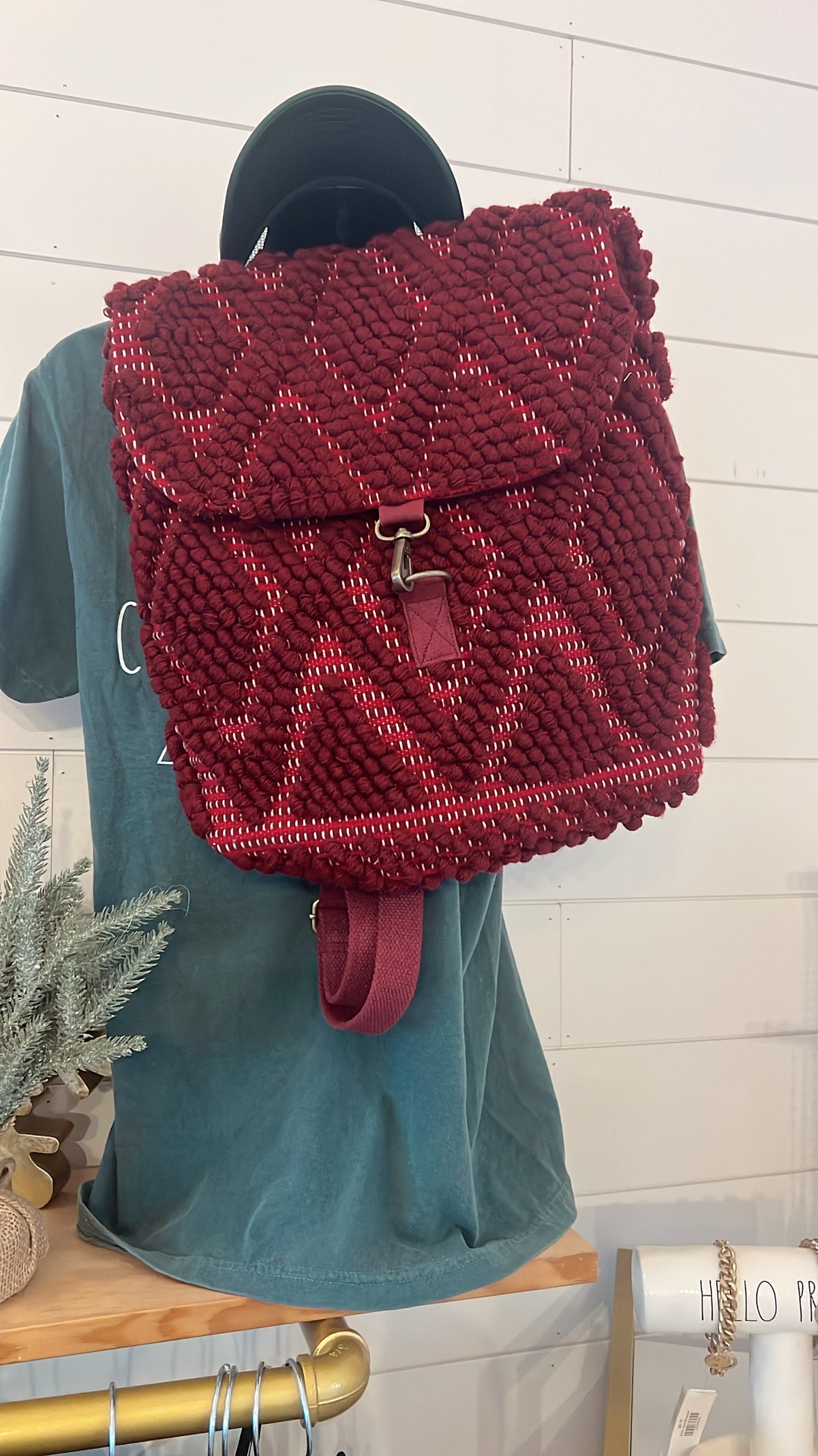 Panache Diamond Pattern Backpack