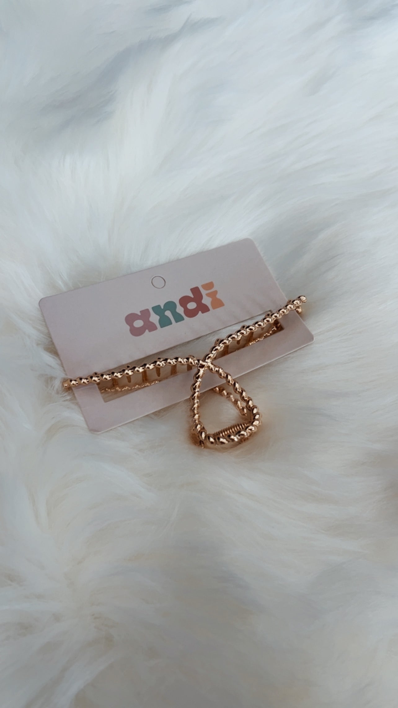 Twisted Gold Claw Clip