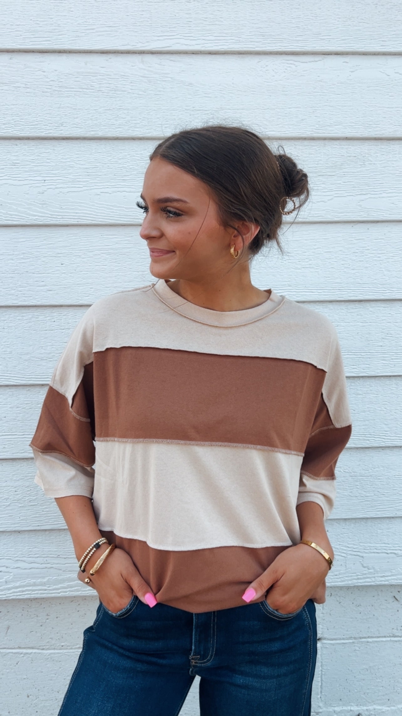Polly Color Block Tee
