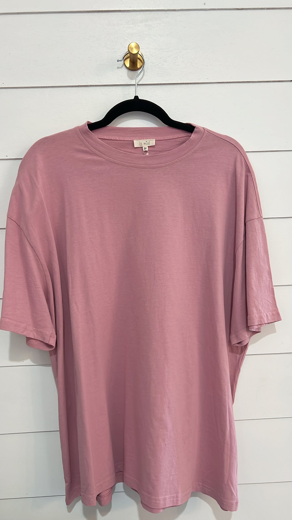 La Miel Mineral Washed Boyfriend Fit Short Sleeve