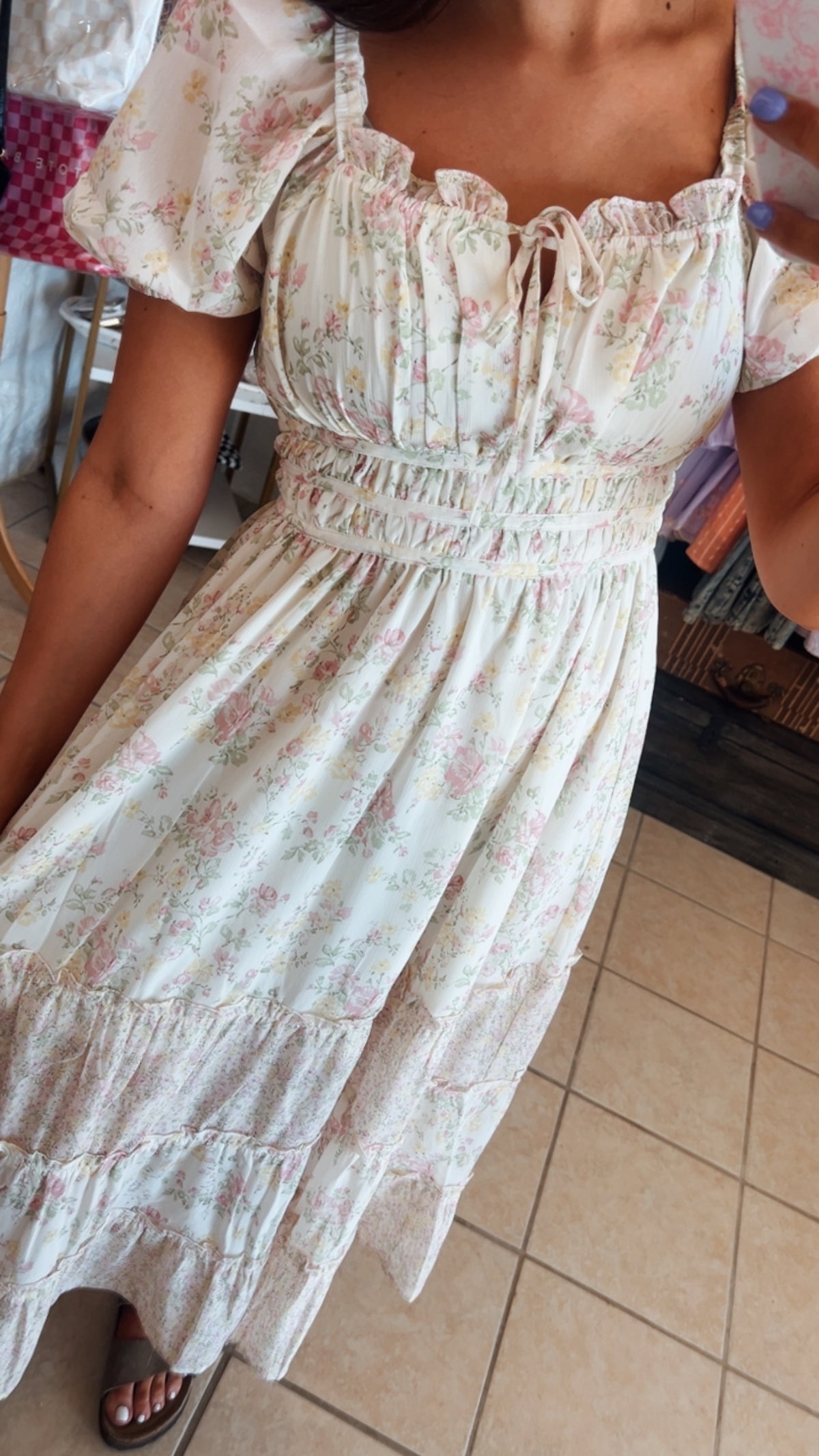 Garden Romance Floral Maxi Dress