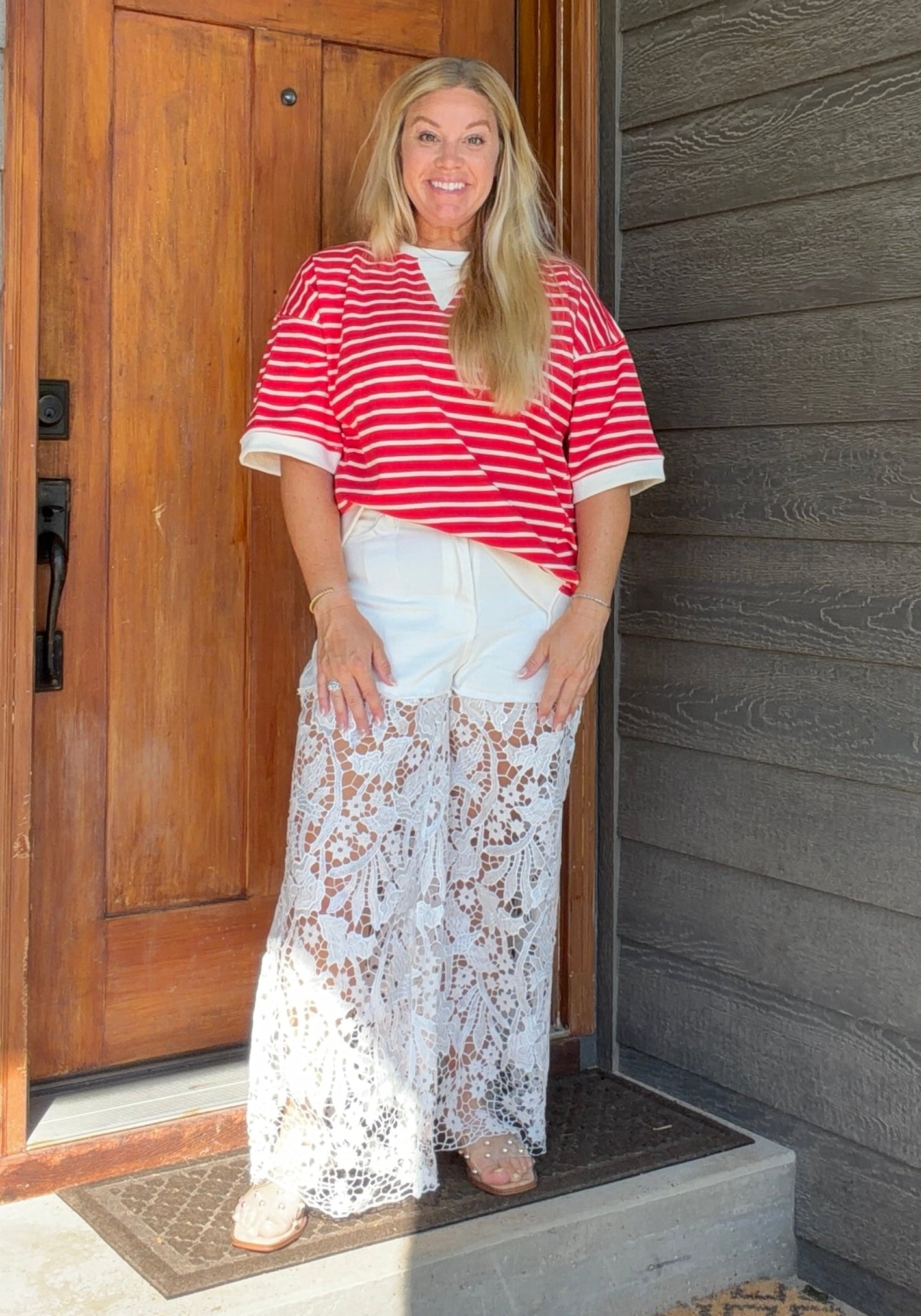 Striped Terry Oversized Top