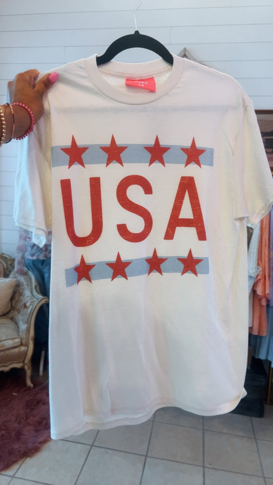 Retro USA Stars Graphic Tee