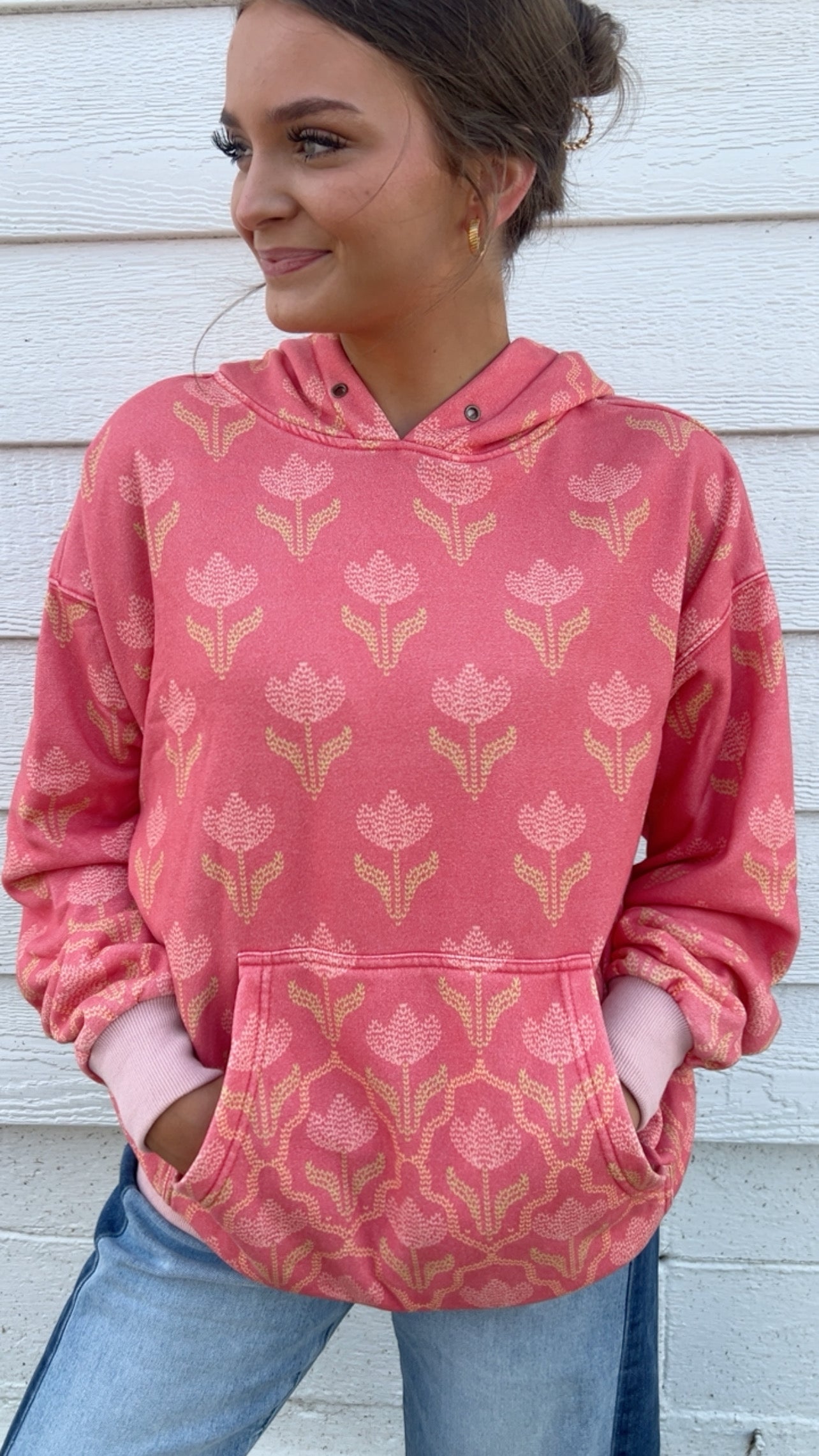 Printed Fleece Hoodie
