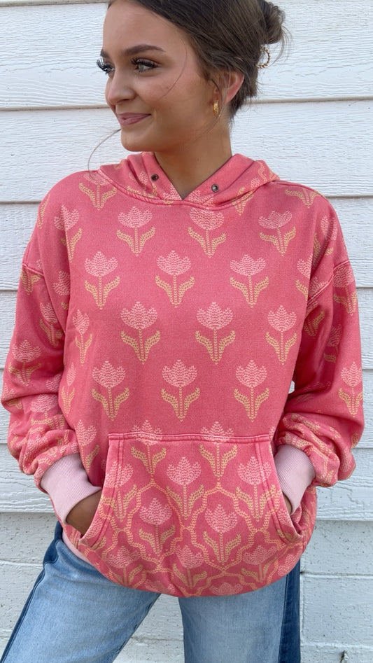 Printed Fleece Hoodie