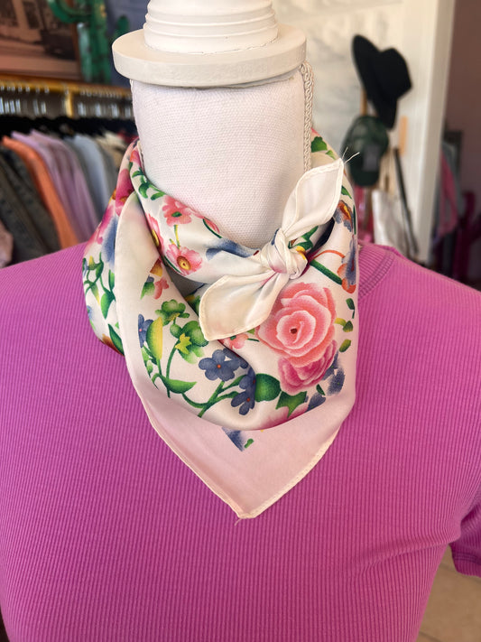 Floral Print Bandana Scarf