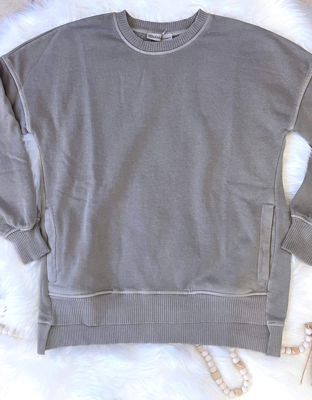 Hi/Low Hem Fleece Pullover