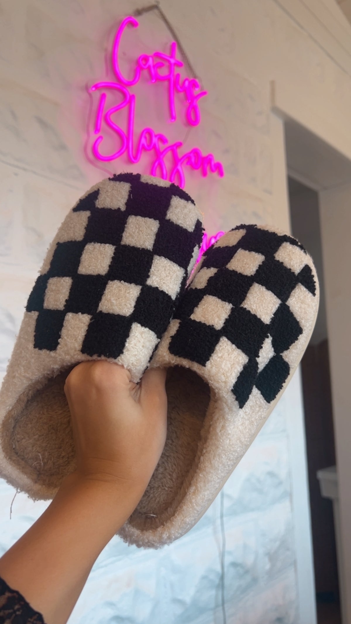 Checkered Slippers