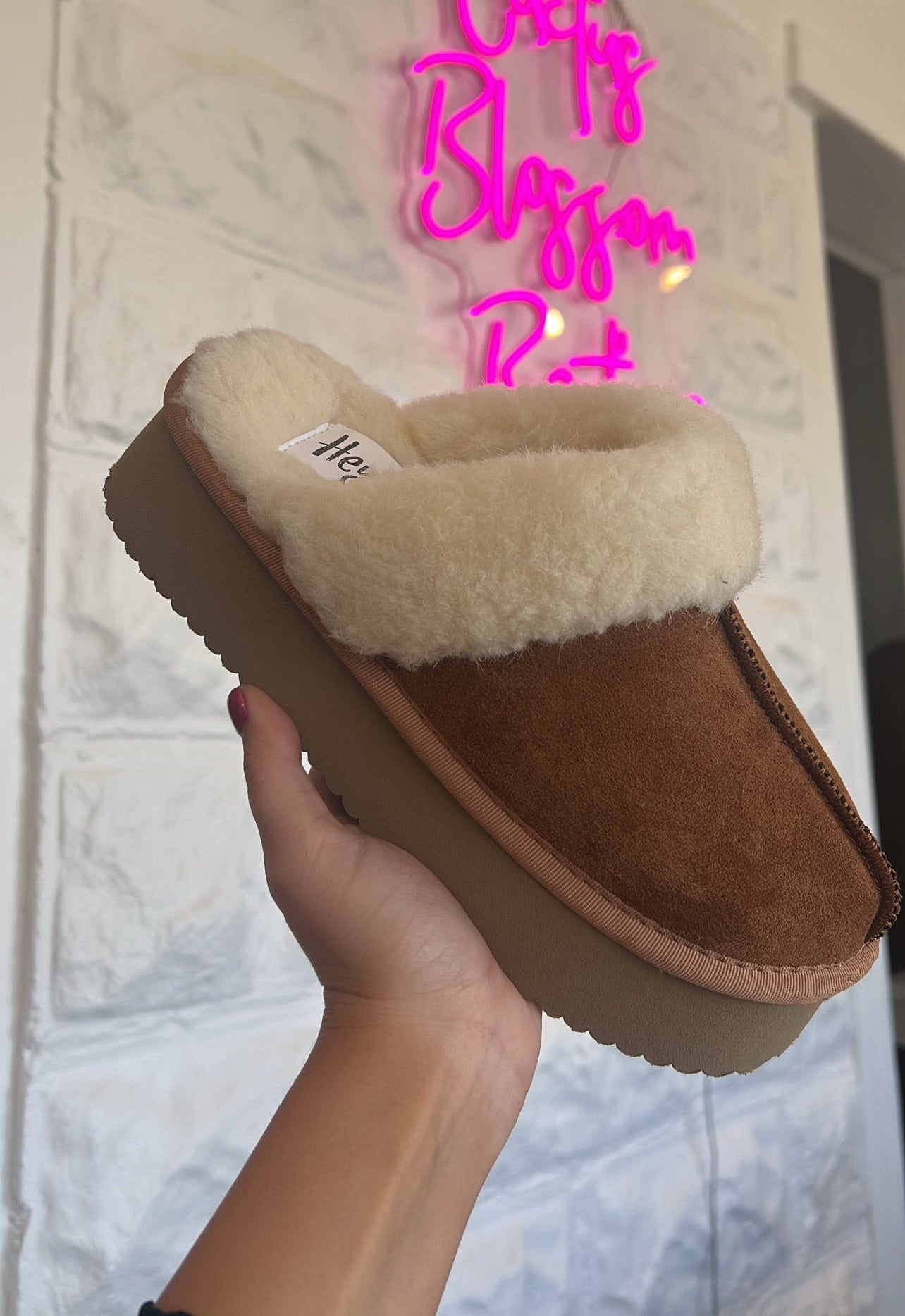 Corkys Cuddle Up-Tobacco Faux Suede