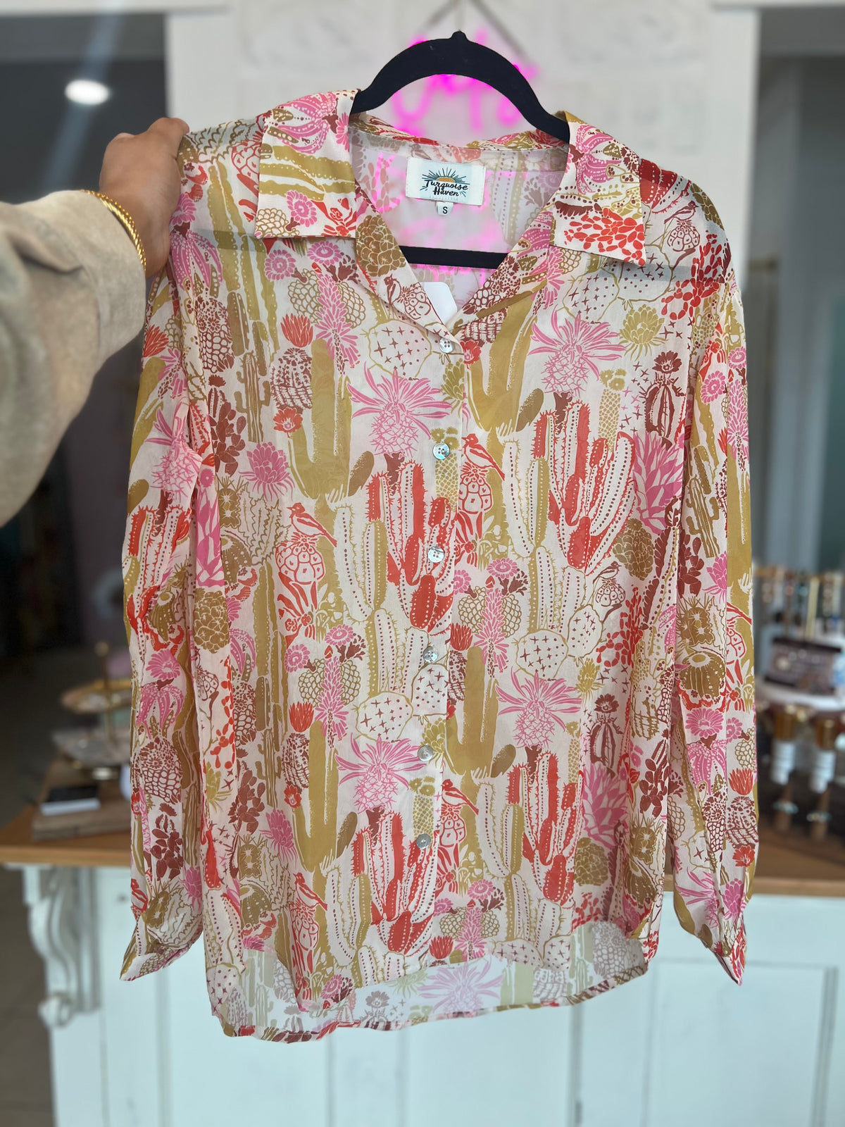 Chiffon Cacti Blouse