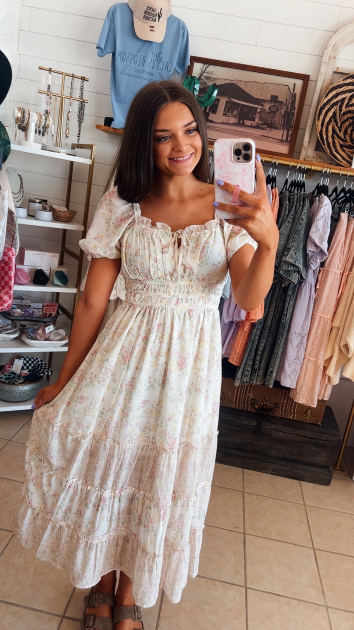 Garden Romance Floral Maxi Dress