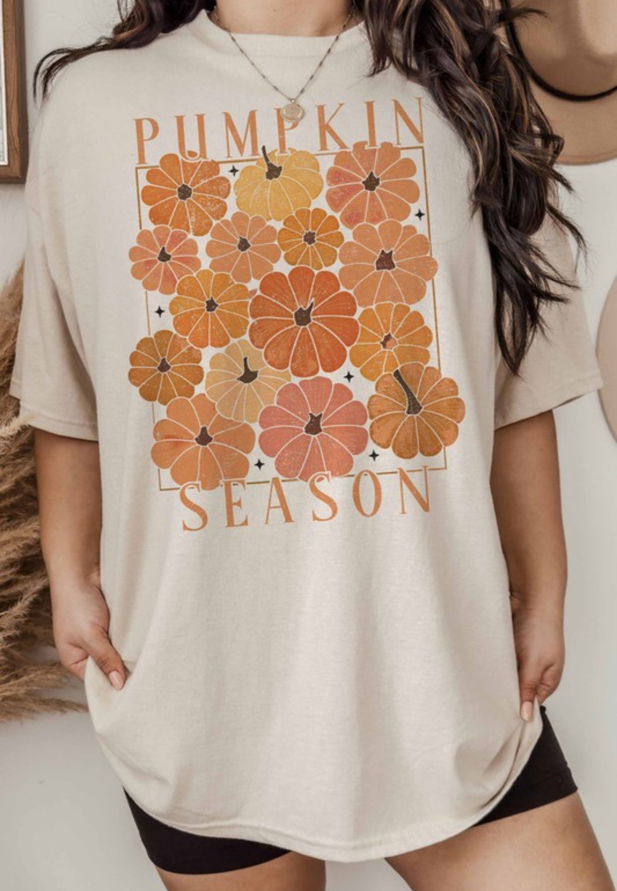 Oversized Pumpkin Season Graphic Tee