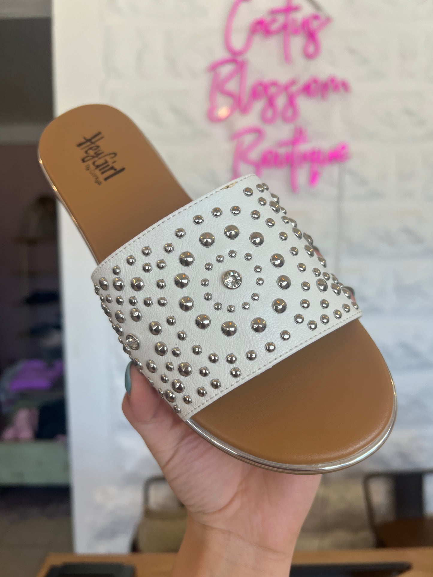 Corky's Hey Girl Bail Money White Sandal