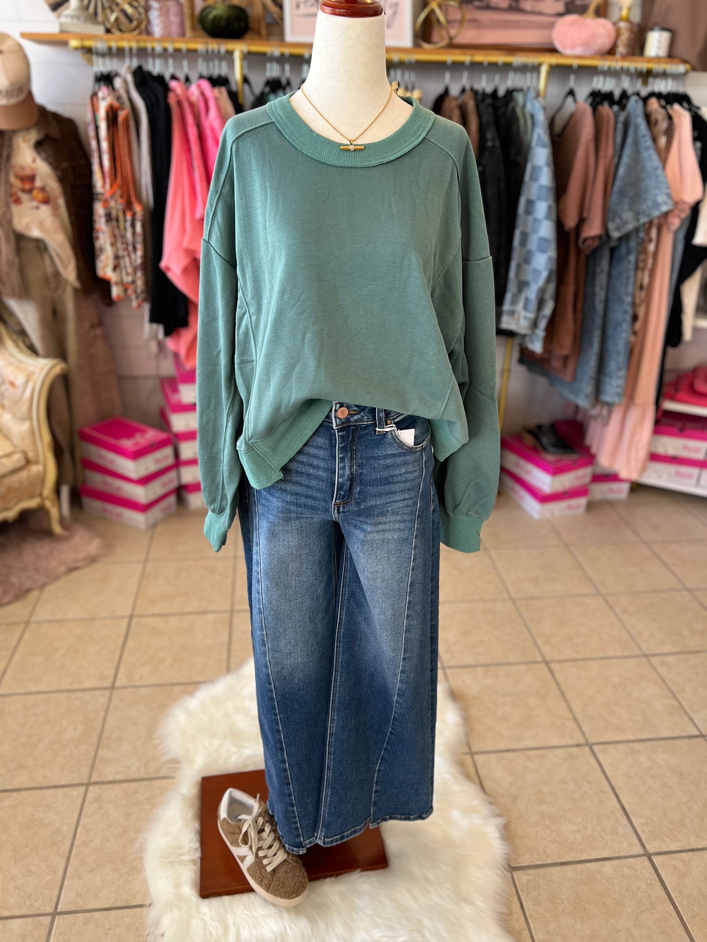 Layered Hem Sweatshirt