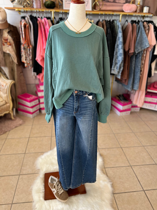 Layered Hem Sweatshirt
