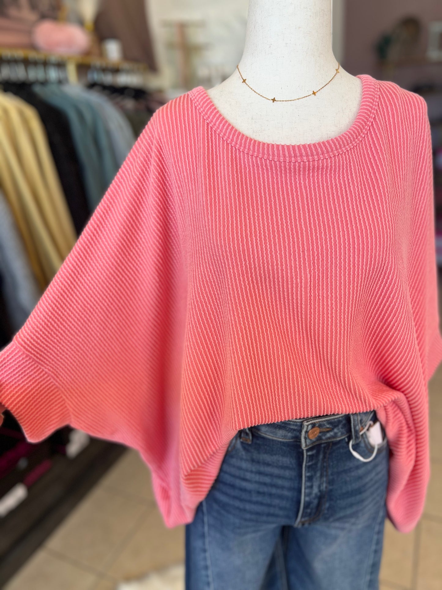 Andree by Unit Oversized Stretch Knit Top