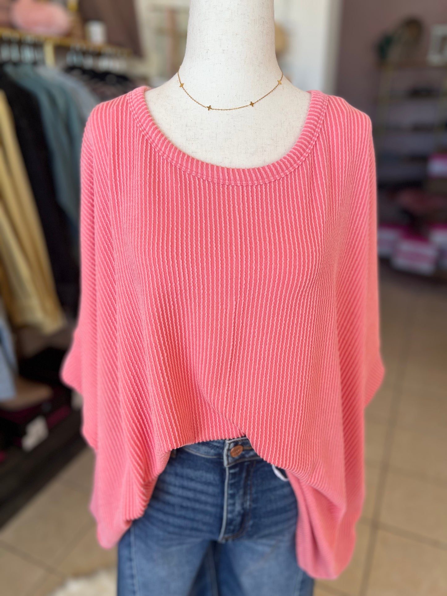 Andree by Unit Oversized Stretch Knit Top