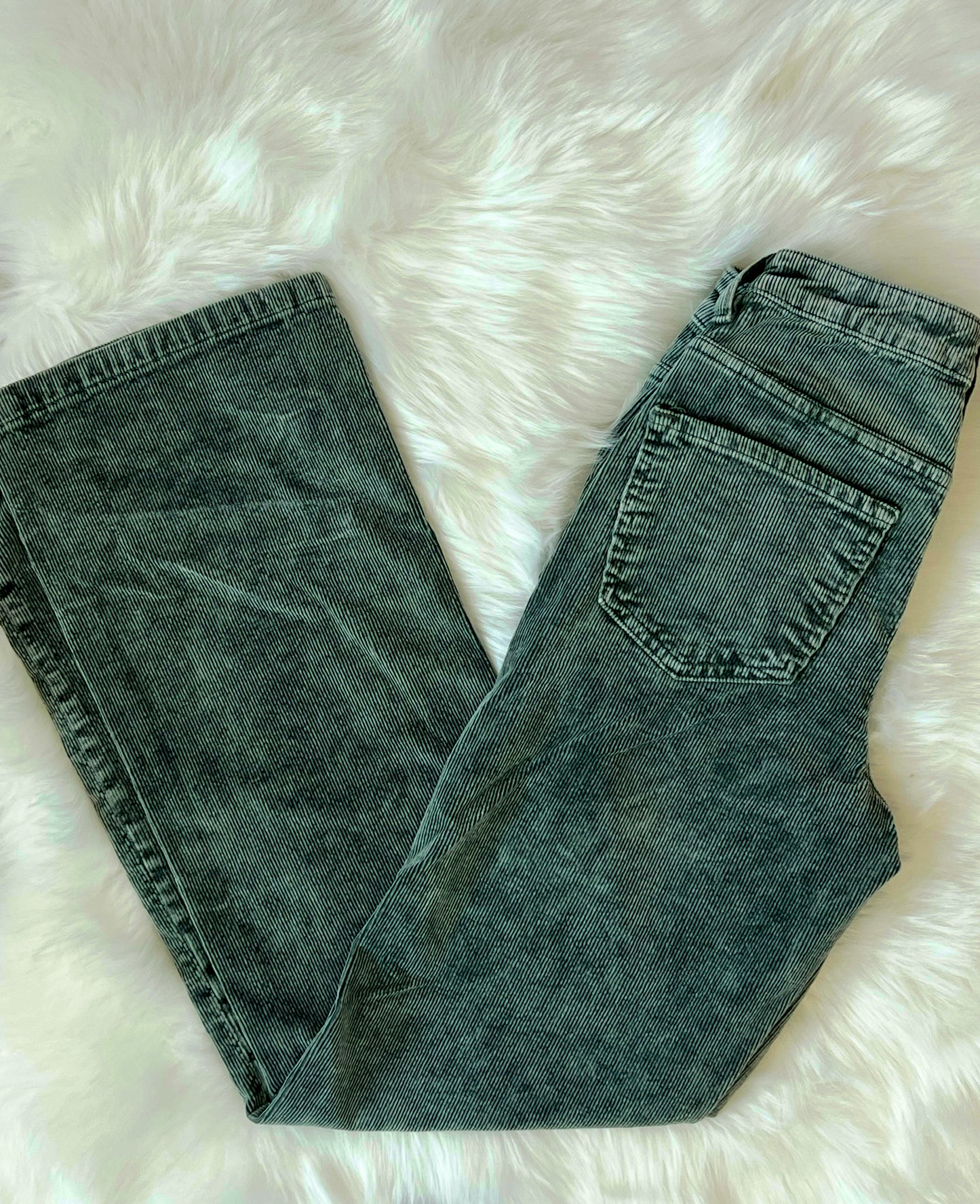 Tummy Control Straight Leg Corduroy Pants
