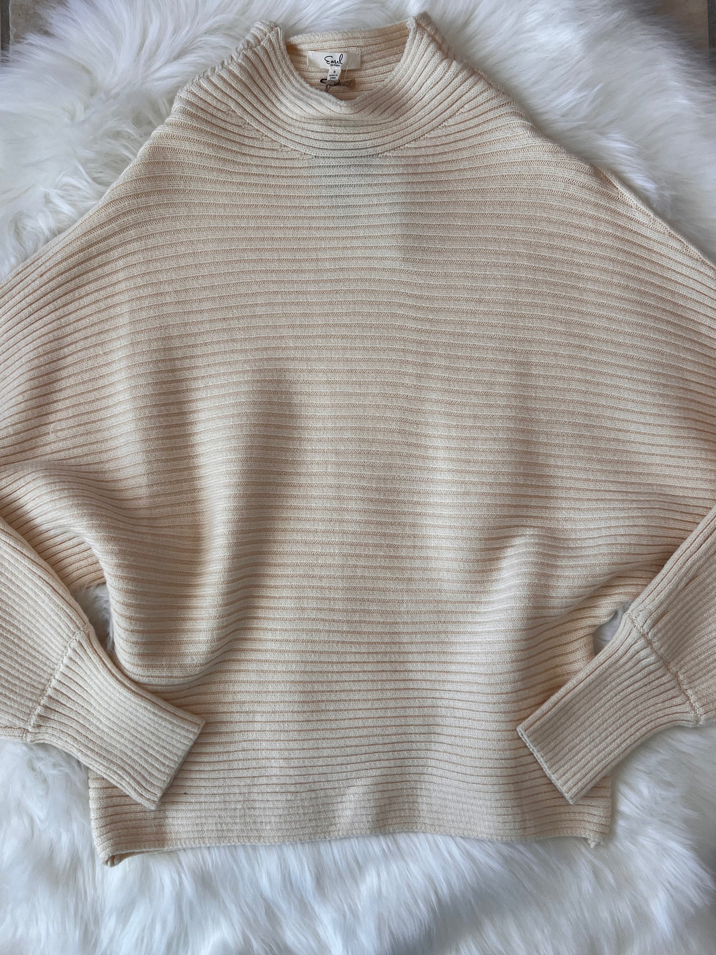 Easel Mock Neck Dolman Knit Sweater