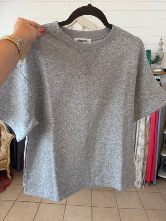 Crew Neck French Terry Short Sleeve