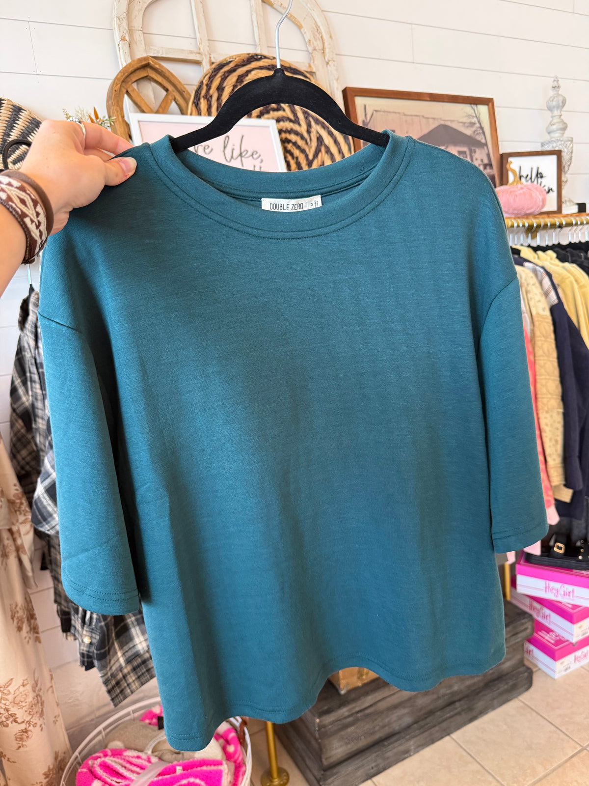 Crew Neck Short Sleeve Lounge Top