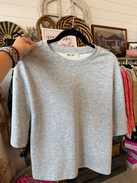 Crew Neck Short Sleeve Lounge Top