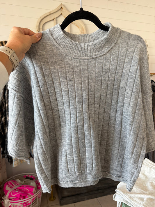 Ribbed Crop Sweater