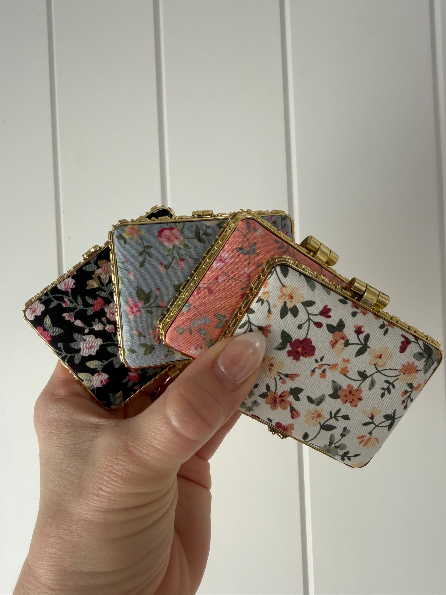 Floral Double Sided Mini Mirror